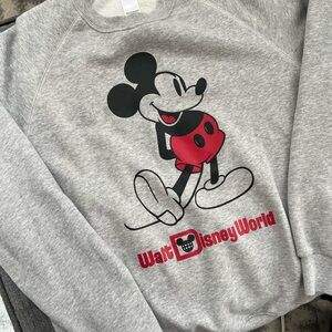 Disney Mickey Mouse walt disney world Gray crewneck pullover